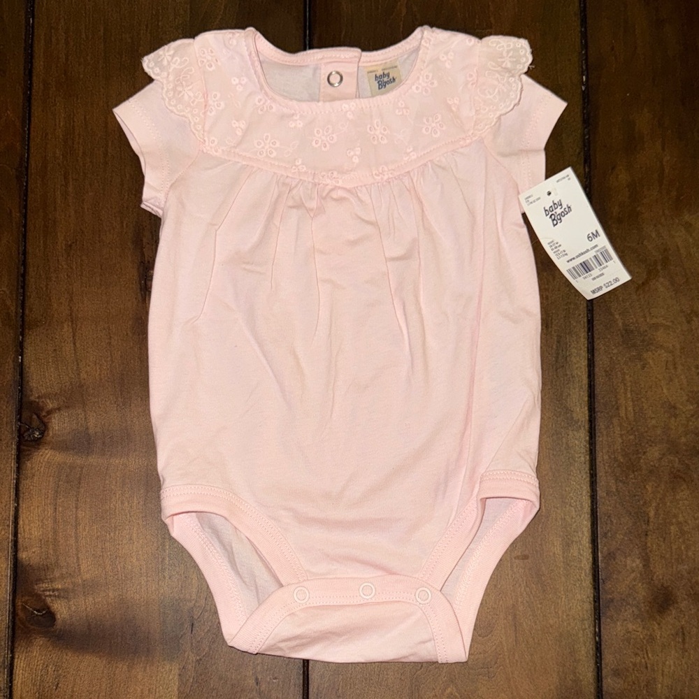 Baby B’gosh Light Pink Eyelet Baby Bodysuit - NWT